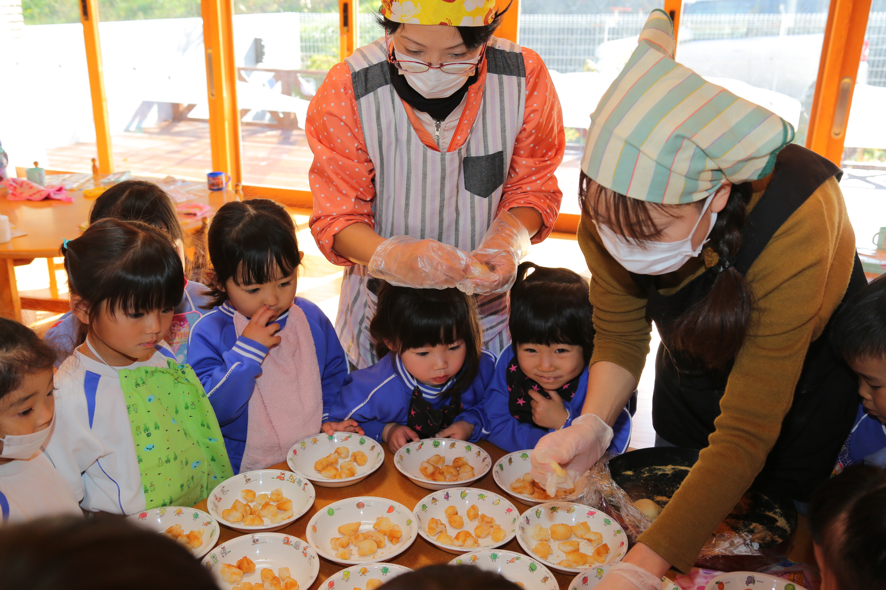 出産祝い お餅つき カーテン